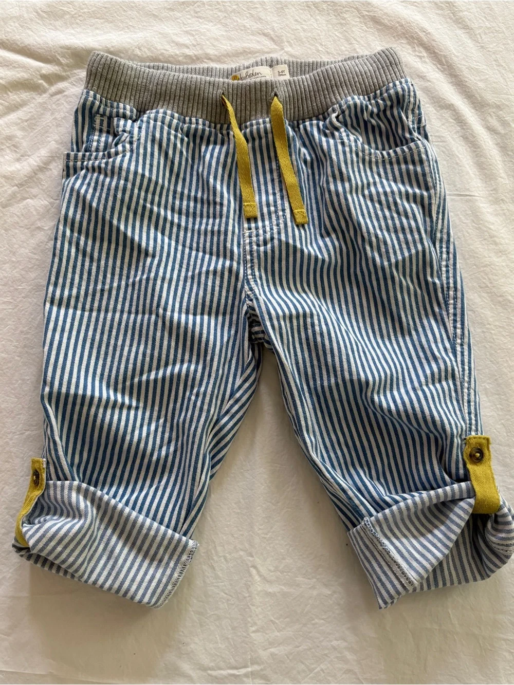 Baby Boden Boy’s Striped Convertible Trouser Pants Size 3-4 Years